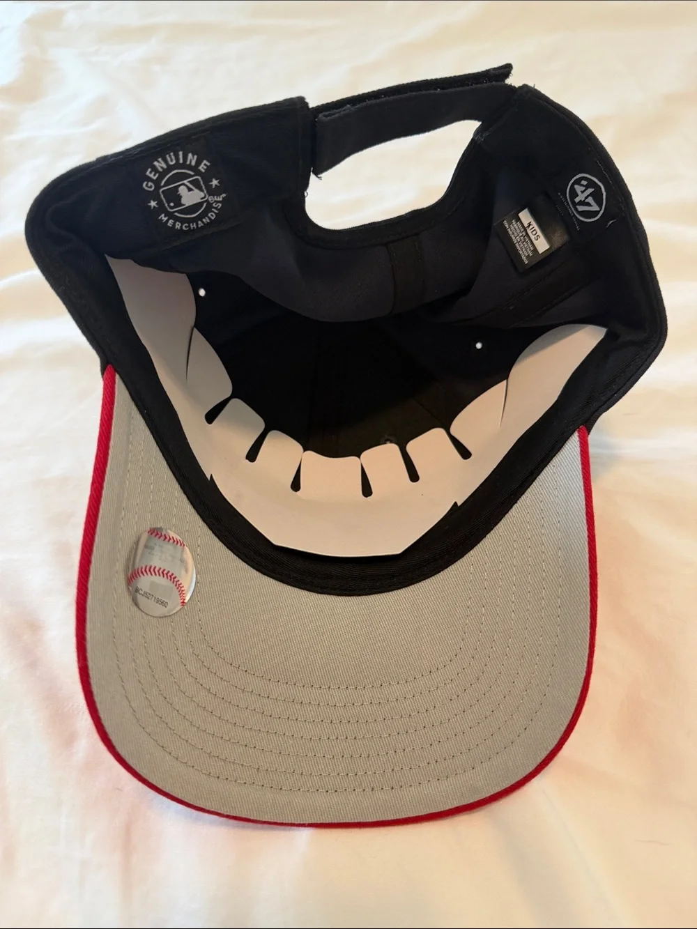 '47 Kids Atlanta Baseball Cap in Navy and Red with White A Logo